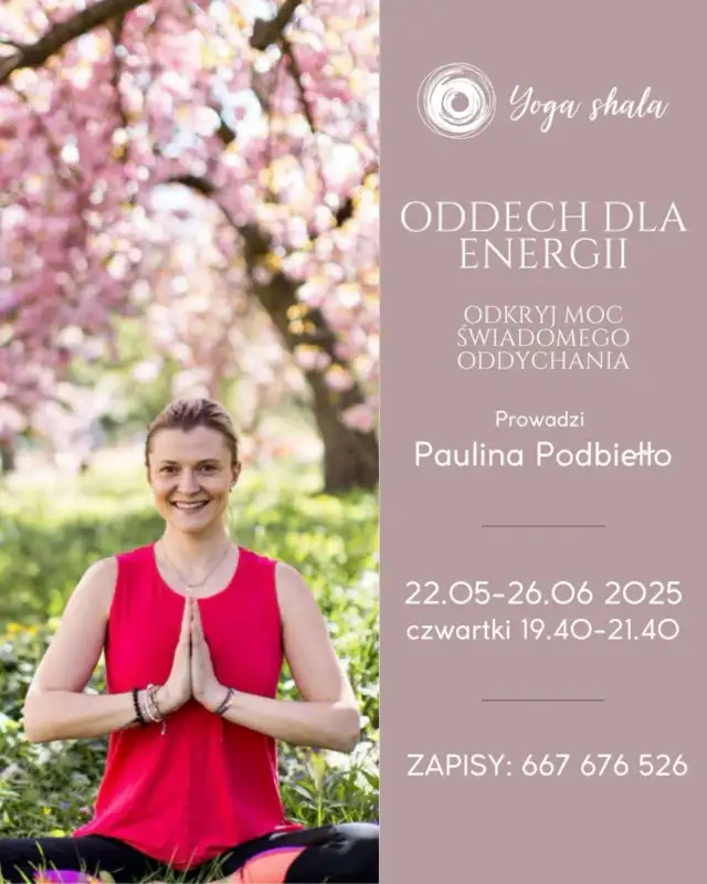 W tej drugiej edycji kursu ✨ Oddech dla Energii ✨ nauczysz się, jak skutecznie radzić sobie z napięciem i zyskać więcej energii dzięki prostym technikom oddychania.

☑ Zrozumiesz, jak oddech wpływa na Twoje samopoczucie.
☑ Nauczysz się technik, które pomogą w redukcji stresu.
☑ Rozwiniesz umiejętności świadomego oddychania.

🎁 Dodatkowo, otrzymasz nagrania, które pozwolą Ci kontynuować praktykę w domu!

Zapisz się bezpośrednio u prowadzącej @yelaya 🩷

#yogashalabialystok techniki oddechowe, relaks, redukcja stresu, joga Białystok, warsztaty rozwojowe Białystok